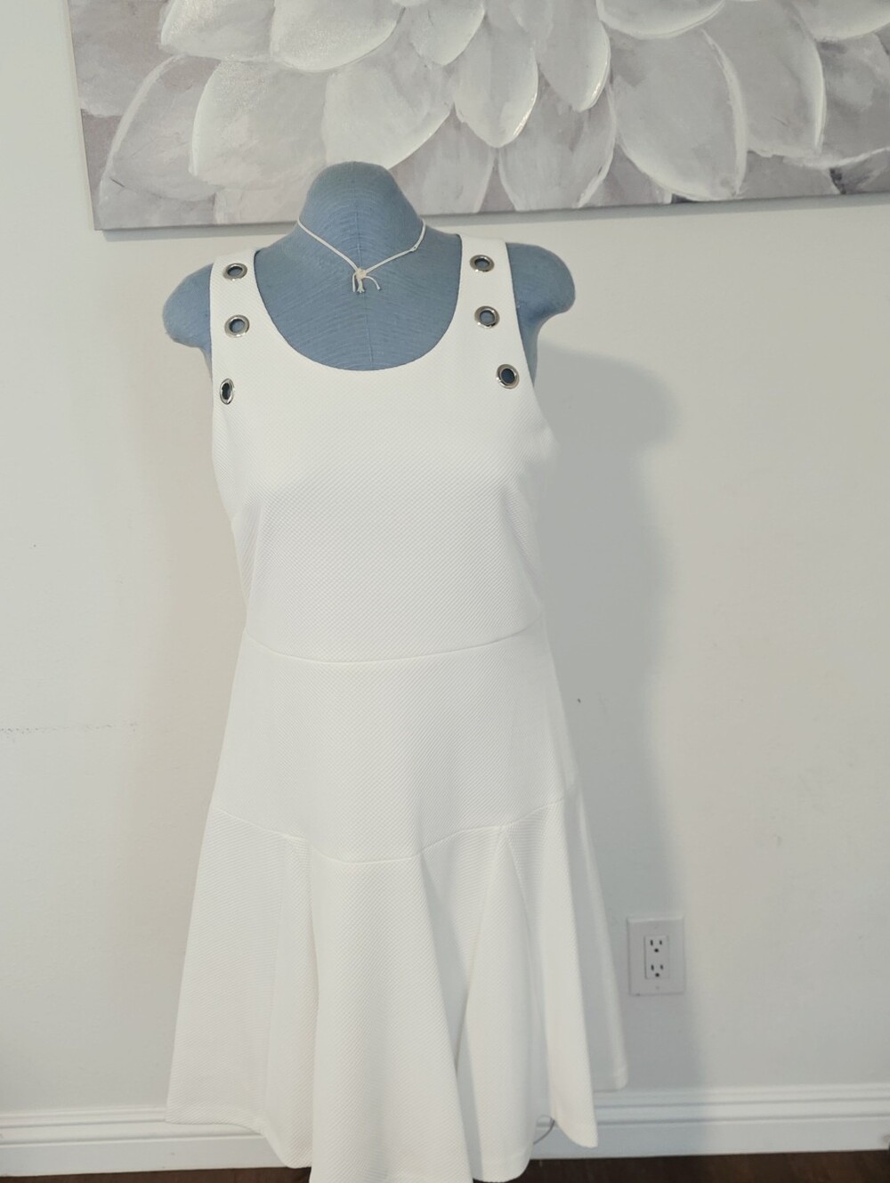 Ivanka Trump White Dress with Gold Accents